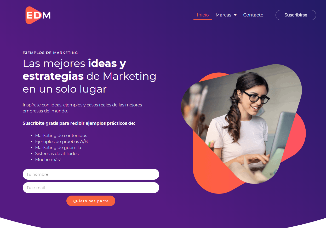 Ejemplos de Marketing